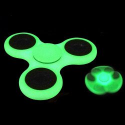 Glow in the Dark Fidget Spinner Stress Reducer Toy for ADHD and Autism Adult, Child (White)